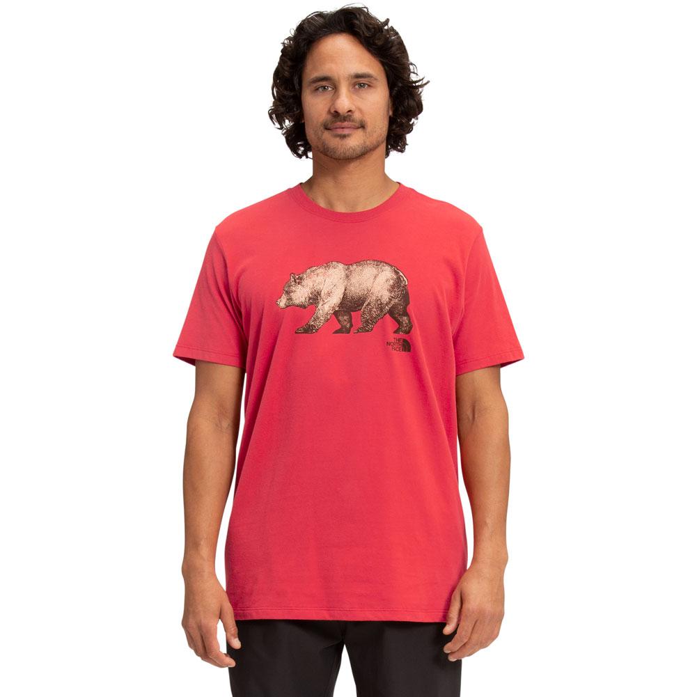 The North Face Men's Bear Tee Large, L , Standard-Fit SS Red T-Shirt