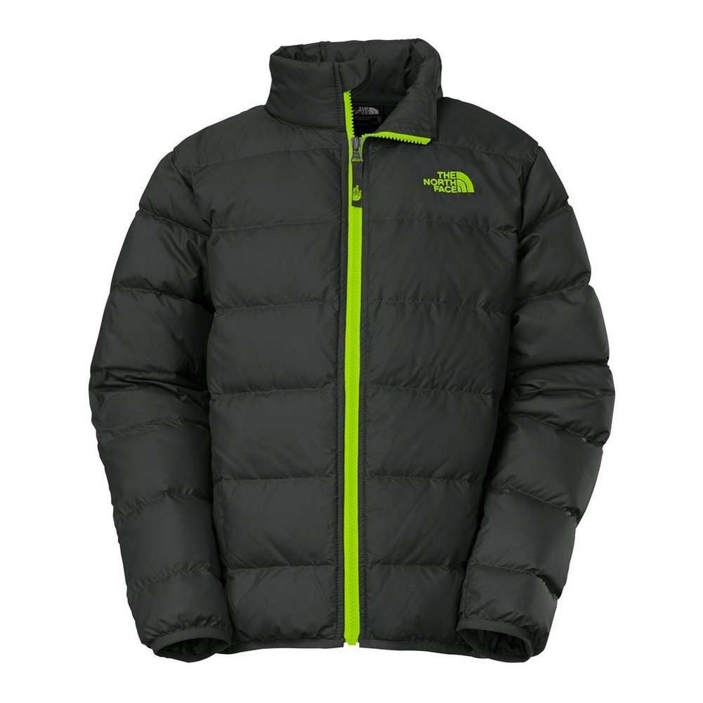 The North Face logo-embroidered puffer jacket - Green