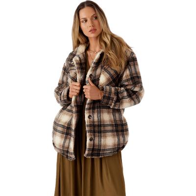 O'Neill Heath Plaid High Pile Fleece Jacket Women's