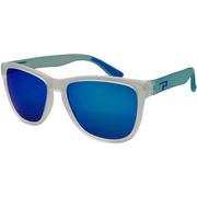 MATTE TRANSPARENT-BLU TEMPLES/BLU MIRROR POLARIZED