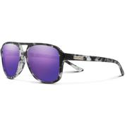 MATTE ICE TORTOISE/POLARIZED PURPLE MIRROR