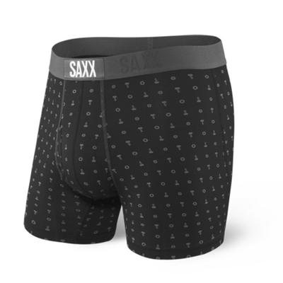 Saxx Underwear Men's Boxer Briefs- Ultra Boxer Briefs with Fly and Built-in  Ballpark Pouch Support – Underwear for Men, Black Chillaxin Santa, Small