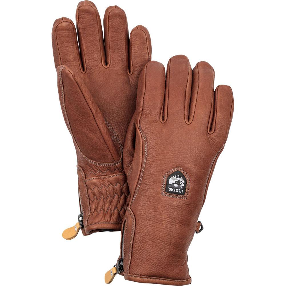 hestra brown leather gloves