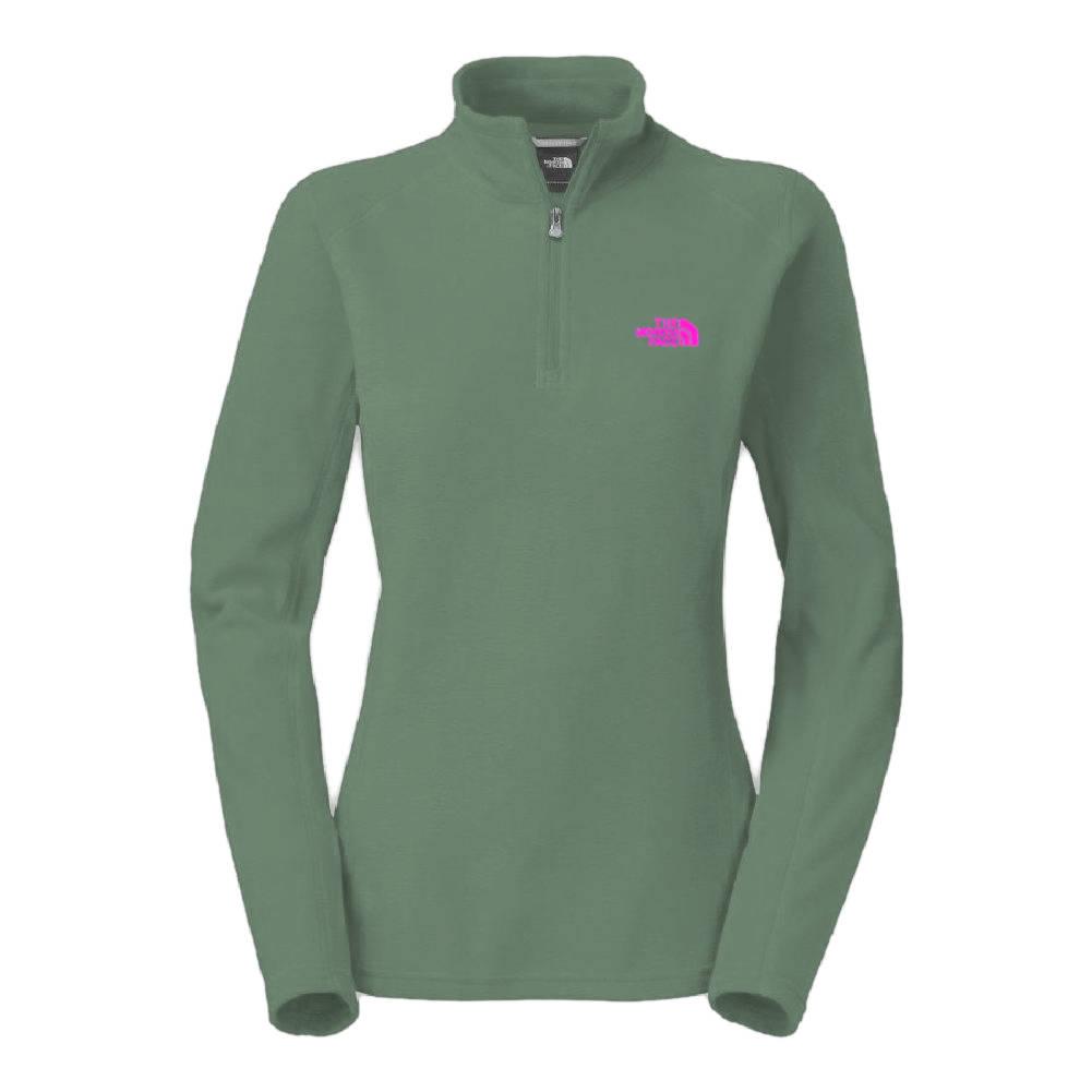 THE NORTH FACE Women's Size Med 1/4 Zip Long Sleeve Fleece Pullover Mint  Green