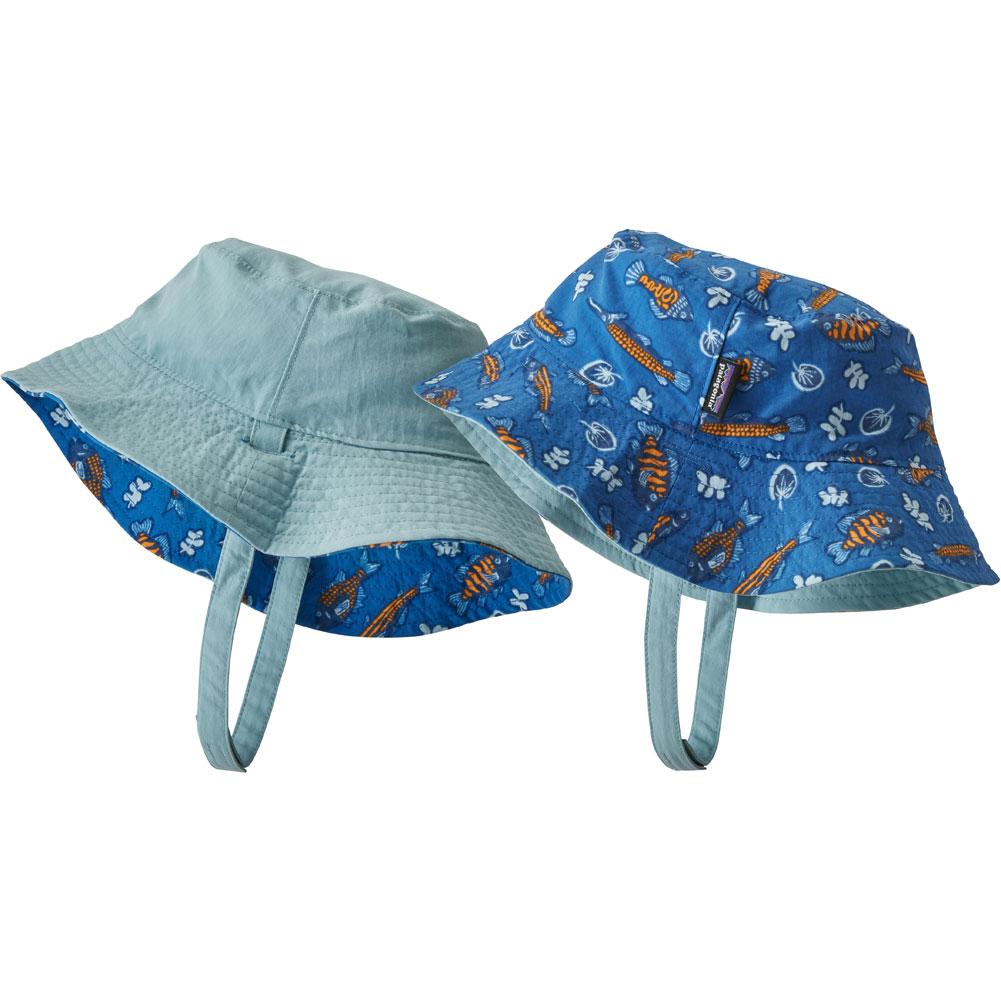 Patagonia Baby Sun Bucket Hat Fishies in The Swamp: Bayou Blue / 6M