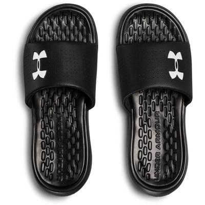 under armour black slides