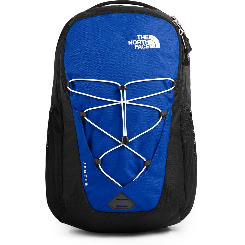 north face backpack black and blue