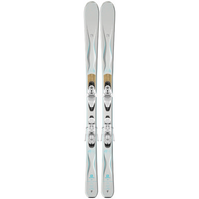 salomon cira womens skis with lithium 10 bindings