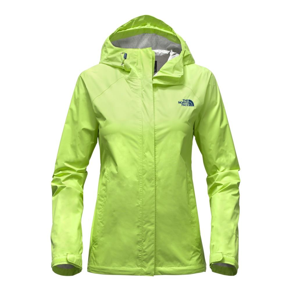 neon green north face jacket