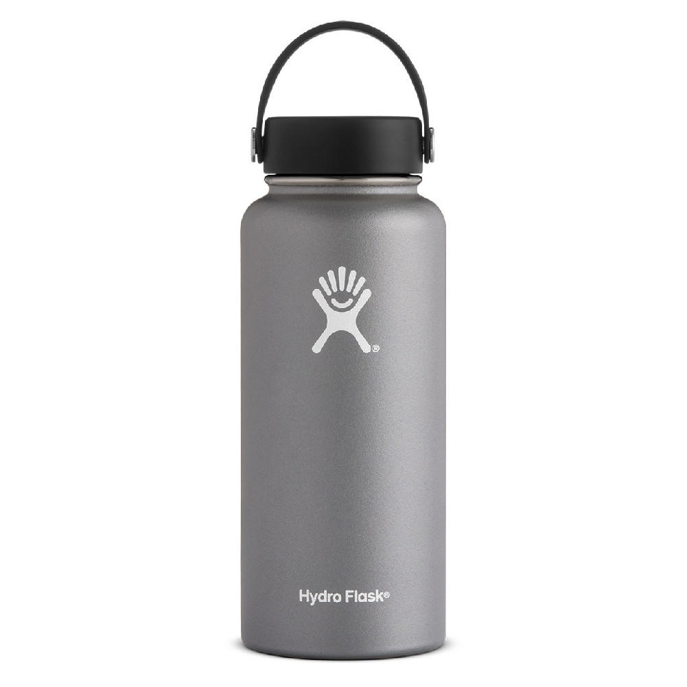 Hydro Flask Wide Mouth Water Bottle, Graphite, 32 oz