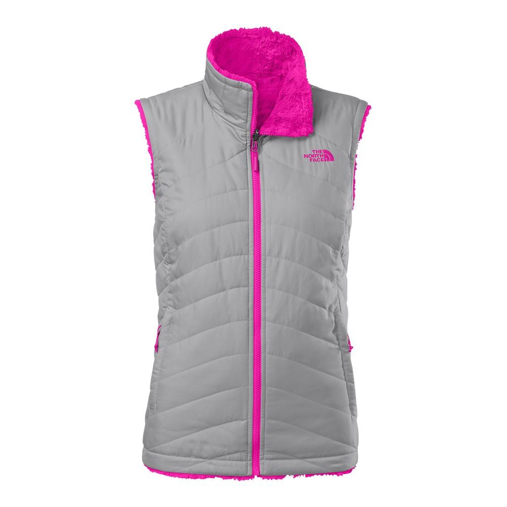 women's pink ribbon mossbud insulated reversible vest