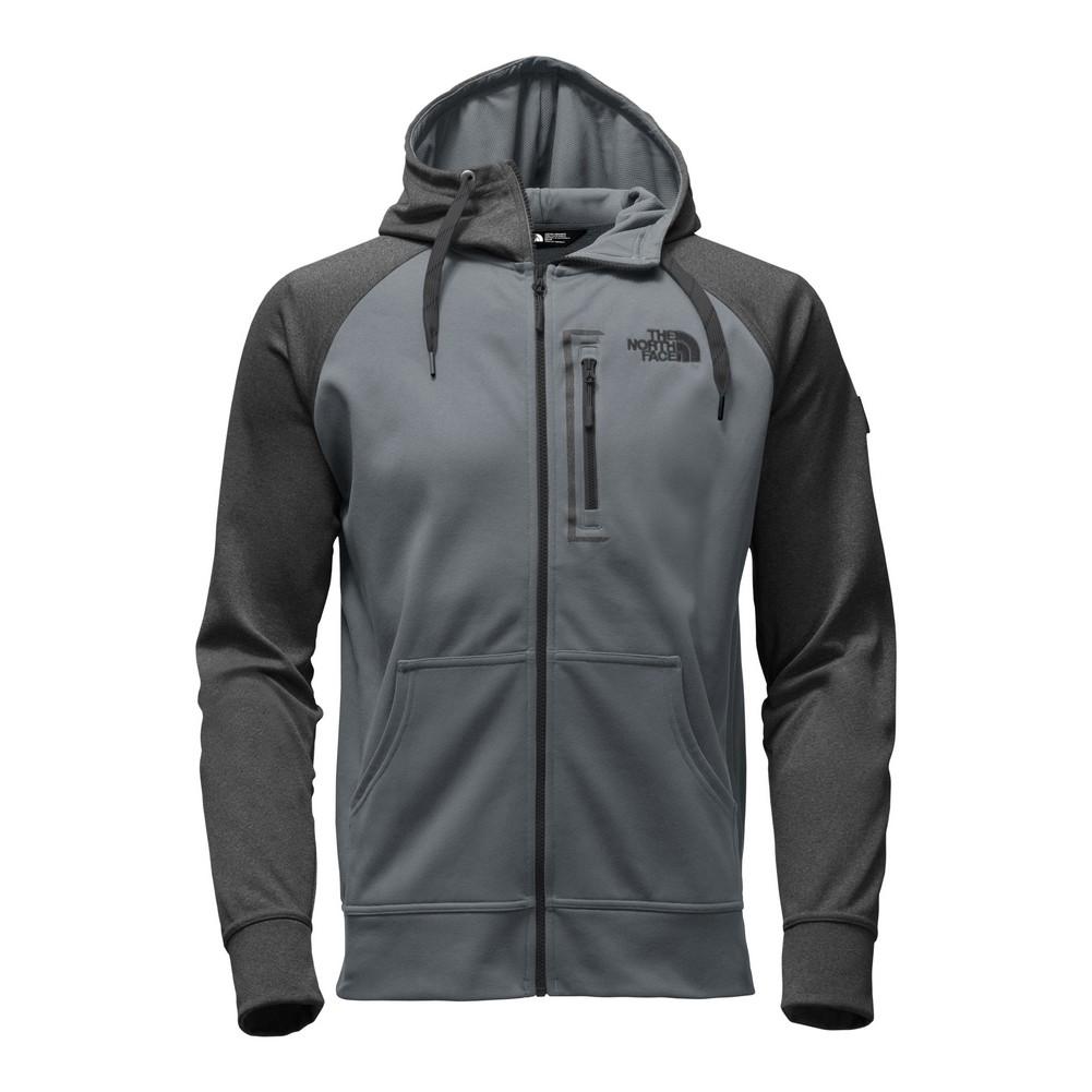 north face grey zip up hoodie