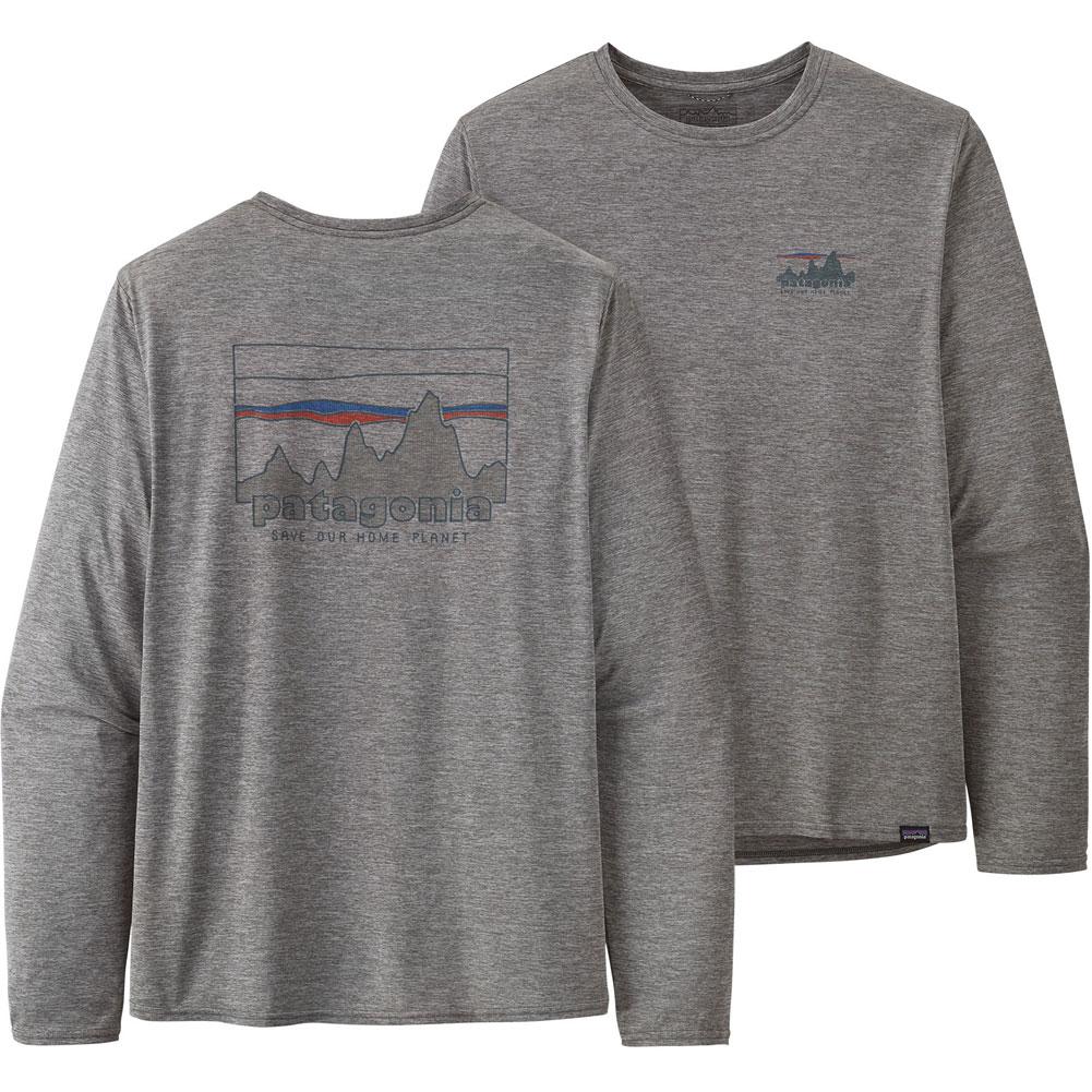 Patagonia Capilene Cool Daily Graphic Long-Sleeve Shirt - Men's Spirited Seasons: Feather Grey, XL