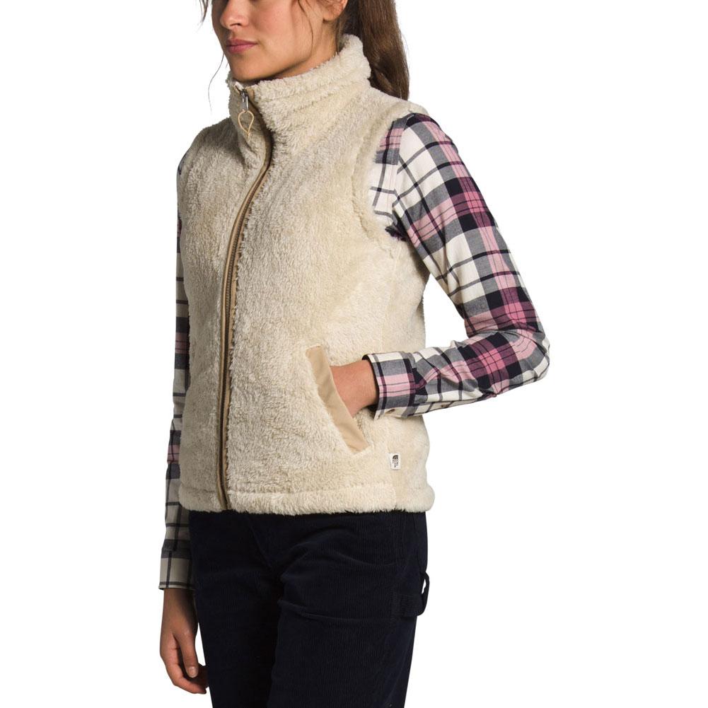 womens north face furry fleece vest
