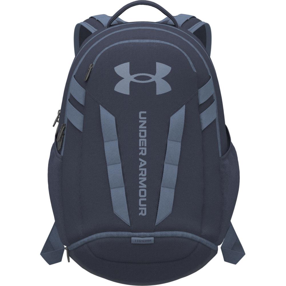 Under Armour Hustle 4.0 Unisex Adult Backpack Academy Blue Silver 